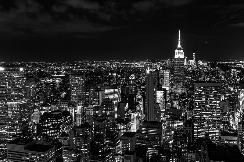 City skyline at night